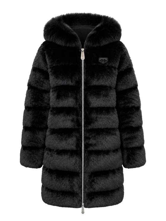 PHILIPP PLEIN PHILIPP PLEIN Zimný kabát 32428 Čierna Loose Fit