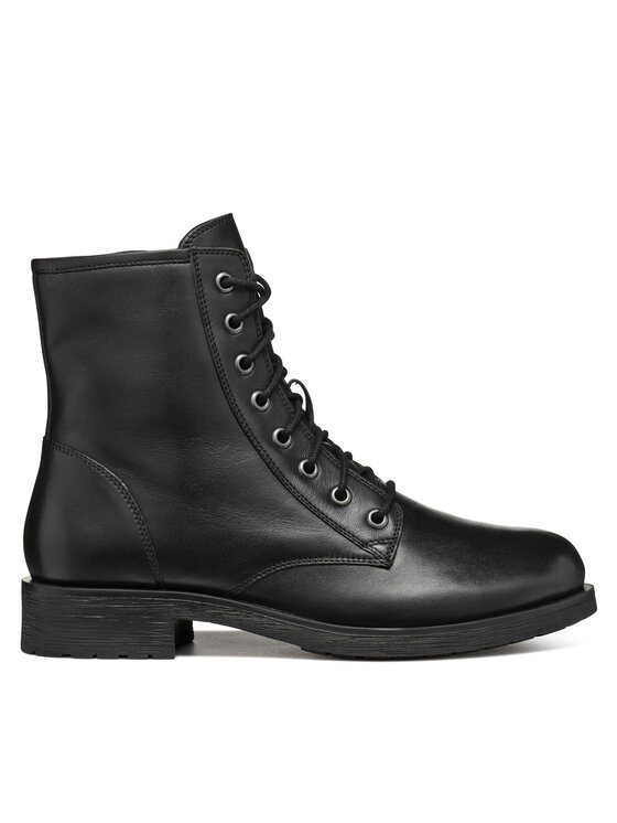 Geox Geox Šnurovacia obuv Rawelle E D466RE 000TU C9999 Čierna
