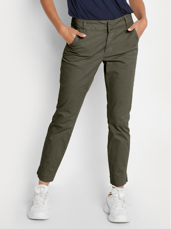 Kaffe Pantaloni din material Mette 10506121 Kaki Regular Fit