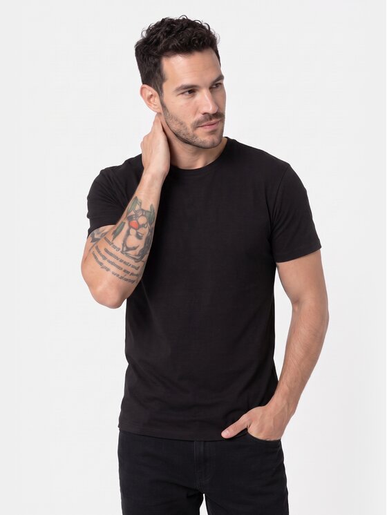 BASICLO BASICLO T-Shirt W-2325-99 Czarny Regular Fit
