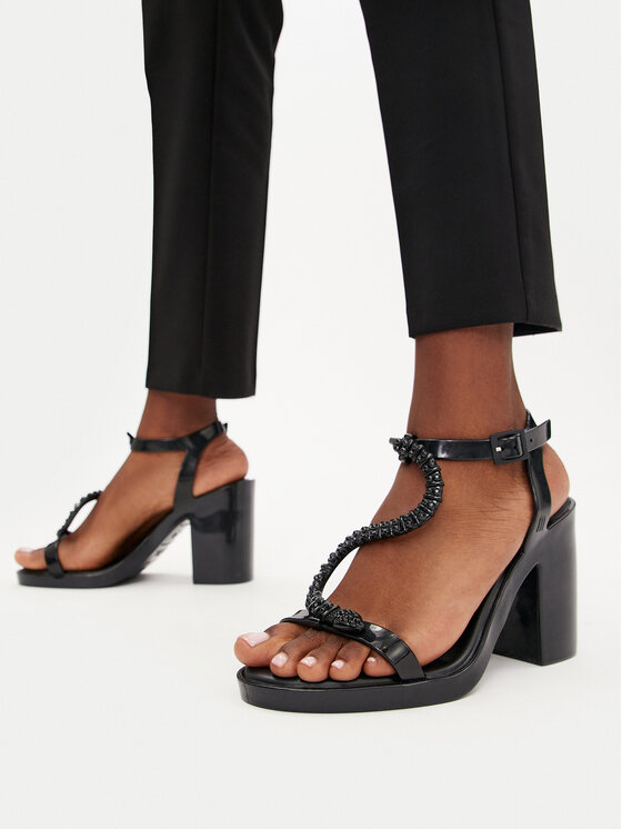 Melissa Melissa Sandały Melissa Snake Block + Bo.Bo Ad 35775 Czarny