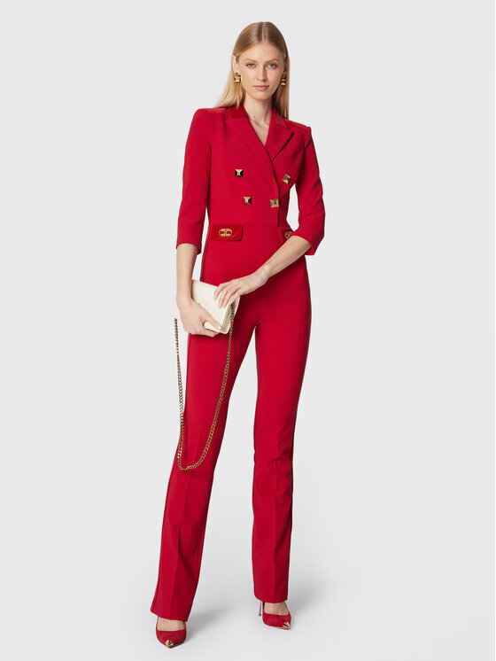 Jumpsuit TU-008-27E2-V600 Rosso Slim Fit