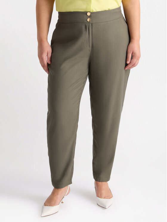 Fiorella Rubino Fiorella Rubino Spodnie materiałowe P141T004859N015 Zielony Regular Fit