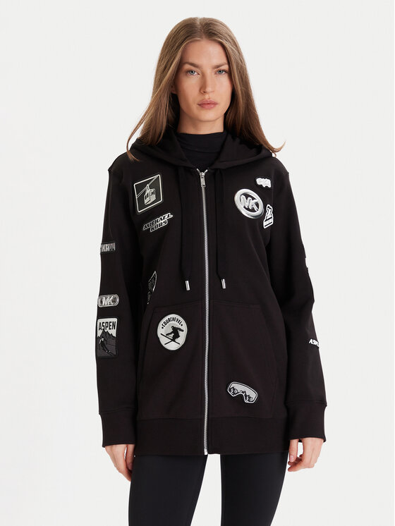 MICHAEL Michael Kors Bluză MF551WQ4MY Negru Relaxed Fit