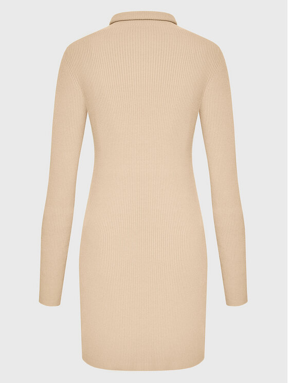 Vestito di maglia 3M7632N Beige Slim Fit