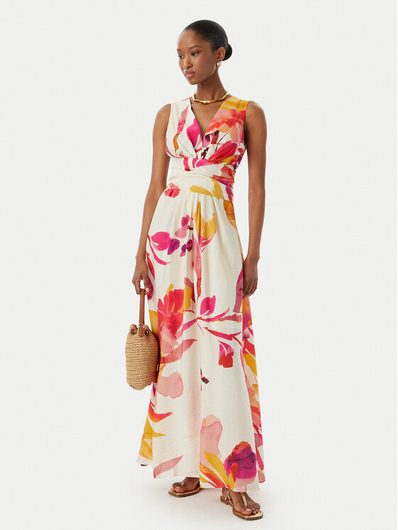 LOLA CASADEMUNT LOLA CASADEMUNT Večerné šaty MS2616016 Krémová Regular Fit