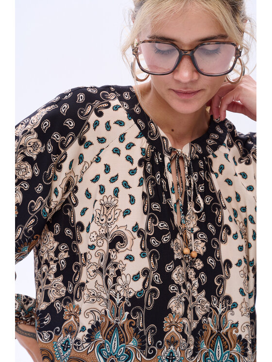 blue shadow blue shadow Bluzka Simona Kolorowy Regular Fit