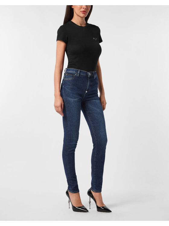 PHILIPP PLEIN PHILIPP PLEIN Jeggins 27207 Modrá Jegging Fit