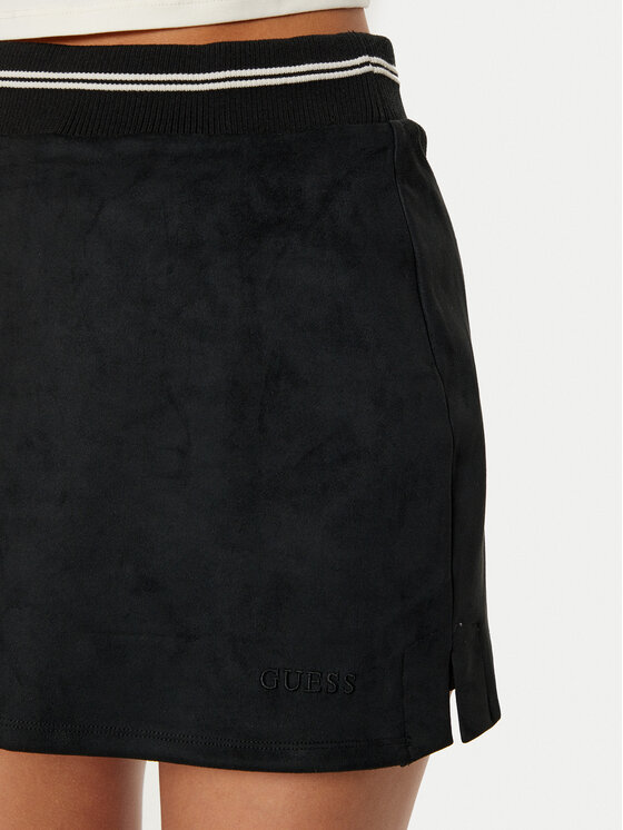 Guess Guess Spódnica mini V5RD01 KCJY2 Czarny Regular Fit