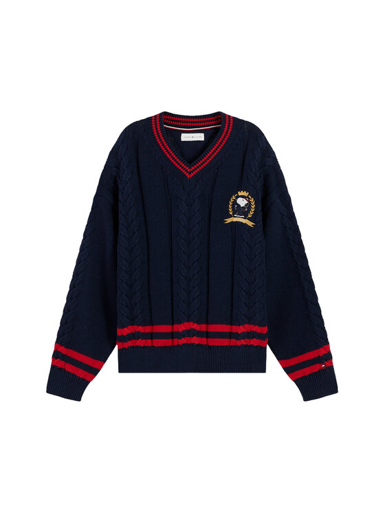 Tommy Hilfiger Tommy Hilfiger Πουλόβερ KS0KS00763 Σκούρο μπλε Relaxed Fit