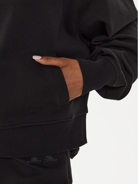 Calvin Klein Jeans Calvin Klein Jeans Majica dugih rukava Satin Applique J20J223922 Crna Relaxed Fit