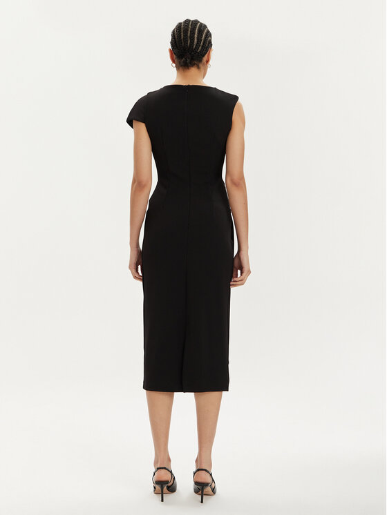 Rinascimento Rinascimento Sukienka koktajlowa CFC0019379002 Czarny Regular Fit