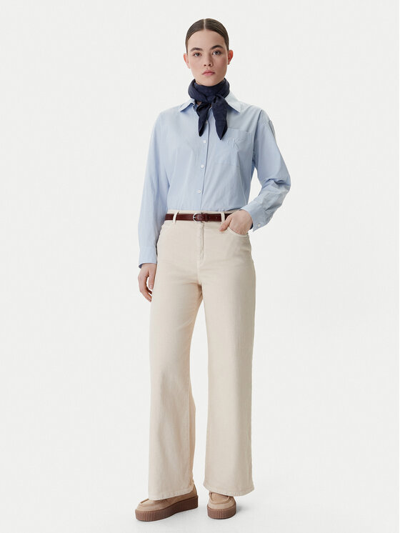 Weekend Max Mara Weekend Max Mara Teksad Medina 2615131051 Beež Wide Leg