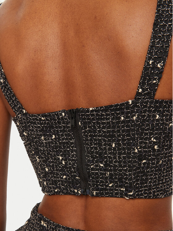 Bardot Bardot Top Corset 56865TB3 Czarny Slim Fit