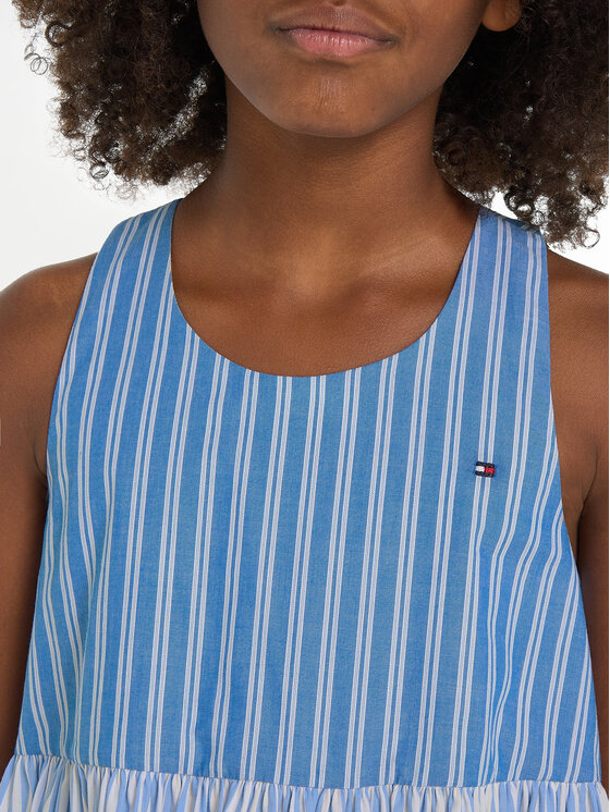 Tommy Hilfiger Tommy Hilfiger Rochie de vară KG0KG07935 Albastru Regular Fit