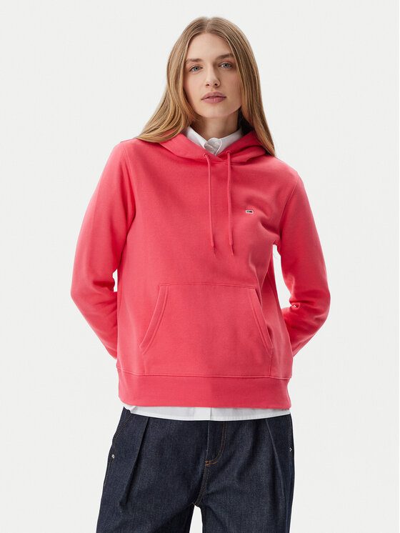 Tommy Jeans Tommy Jeans Majica dugih rukava Flag DW0DW19958 Ružičasta Regular Fit
