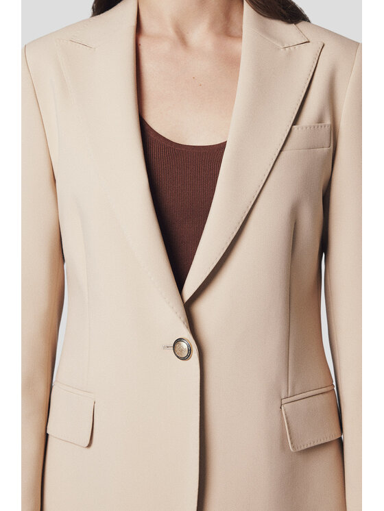 Lancerto Lancerto Marynarka Albana MA073125000004 Beżowy Slim Fit