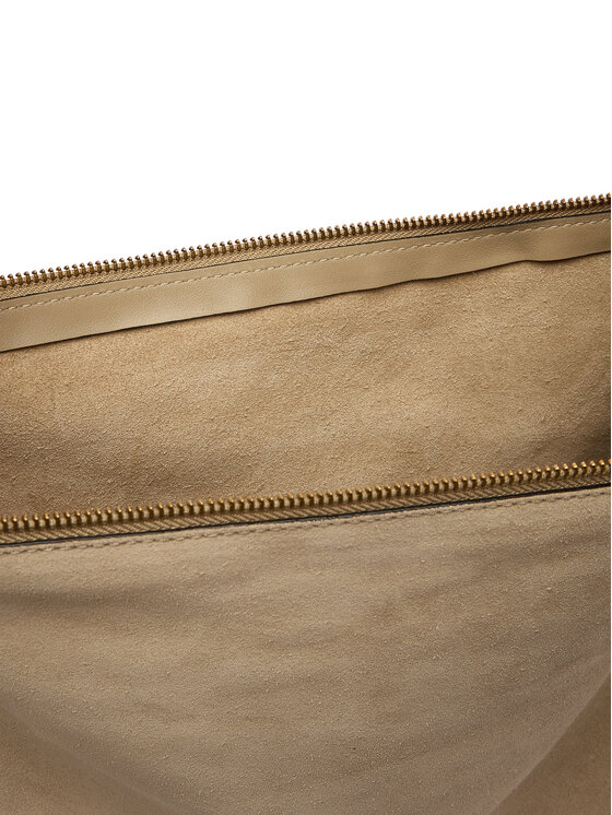 Tommy Hilfiger Tommy Hilfiger Geantă Th Statement Leather Bag Suede AW0AW18402 Bej