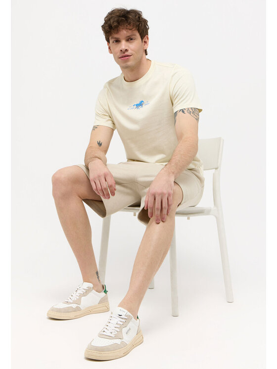 Mustang Mustang T-shirt AUSTIN Beige Regular Fit