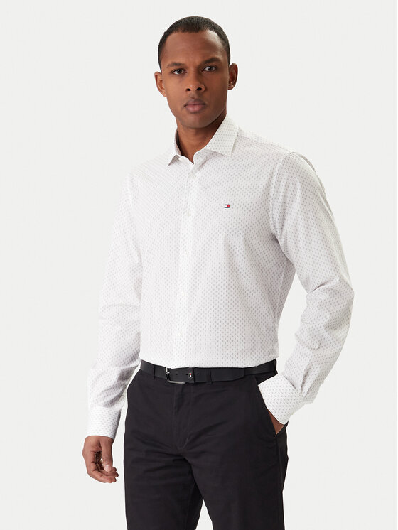 Tommy Hilfiger Tommy Hilfiger Košeľa MW0MW41660 Biela Slim Fit