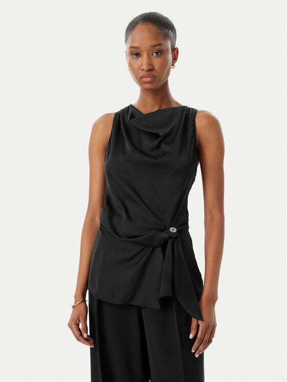 Rinascimento Bluză CFC0019901002 Negru Regular Fit