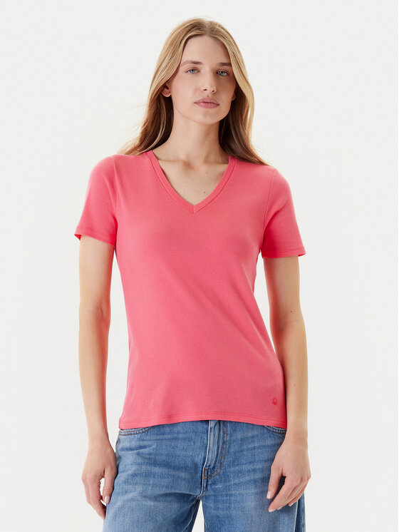 United Colors Of Benetton United Colors Of Benetton Póló 3GA2E4230 Rózsaszín Regular Fit