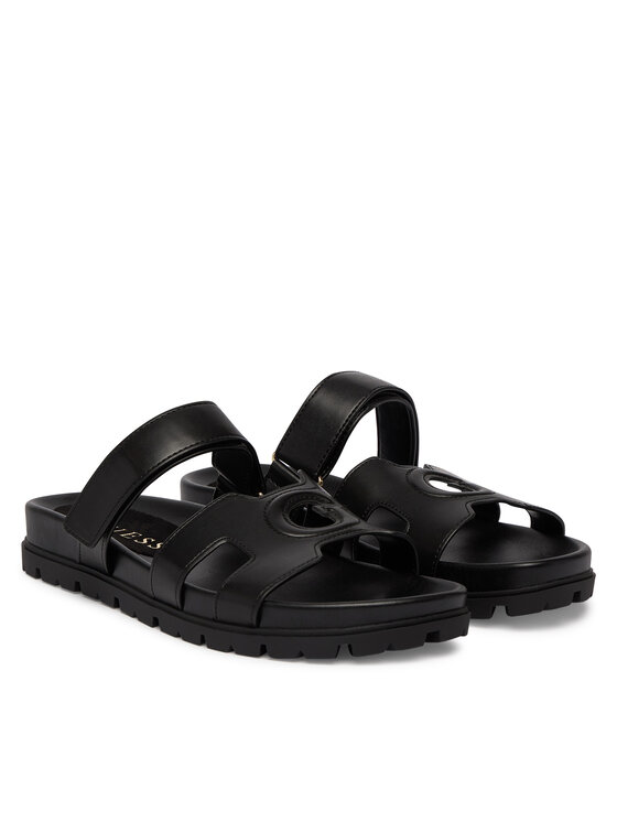 Guess Guess Klapki FLJFAS ELE03 Czarny