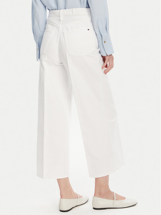 Tommy Hilfiger Tommy Hilfiger Džinsai WW0WW44363 Balta Wide Leg