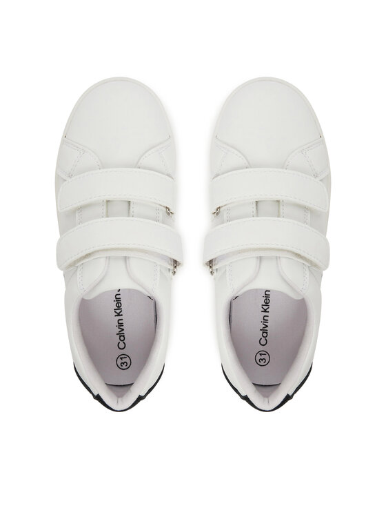 Calvin Klein Jeans Calvin Klein Jeans Sneakersy Low Cut Lace Velcro Sneaker V1X9-82080-1355 S Bílá