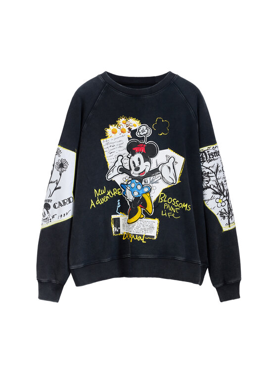 Desigual Desigual Mikina Minnie 25SWSK25 Čierna Regular Fit