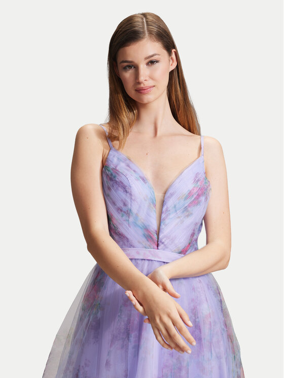 Hey Kyla Hey Kyla Vakarinė suknelė 5AG045HK Violetinė Slim Fit