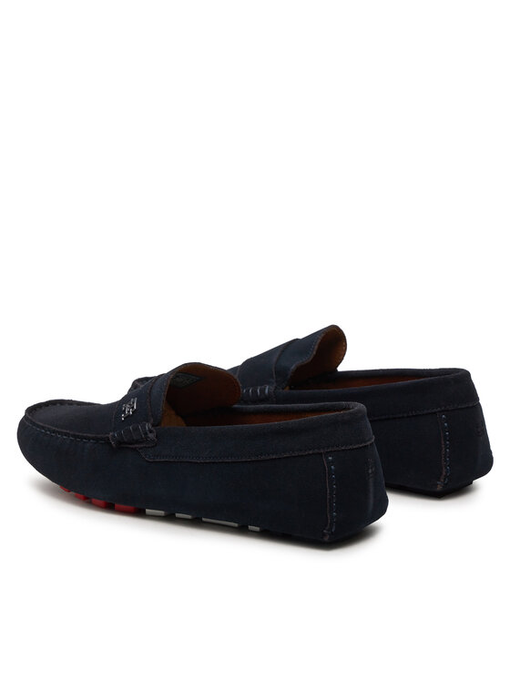 Tommy Hilfiger Tommy Hilfiger Mokasíny Th Classic Suede Driver FM0FM05000 Tmavomodrá