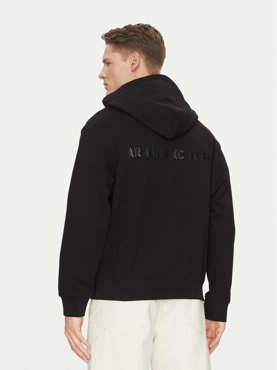 Armani Exchange Armani Exchange Džemperis ar kapuci 6DZMLJ ZJ4XZ 1200 Melns Regular Fit