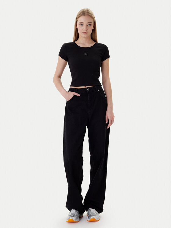 Calvin Klein Calvin Klein Тишърт LV047C200G Черен Slim Fit