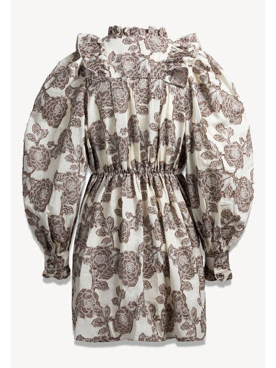 BIZUU BIZUU Sukienka codzienna LUA FLORAL Biały Standard Fit