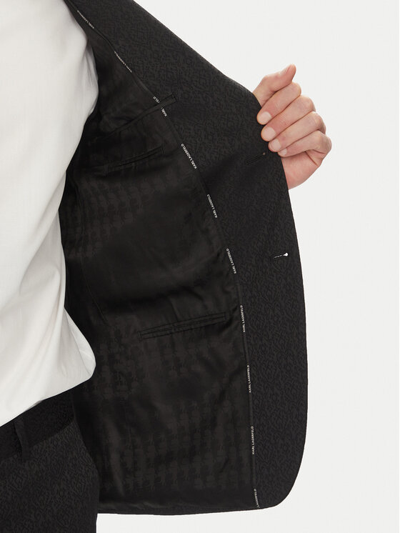 KARL LAGERFELD KARL LAGERFELD Zakó 155244 552042 Fekete Regular Fit