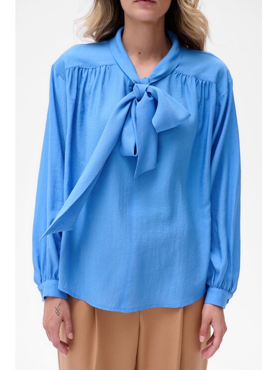 blue shadow blue shadow Bluzka Lea Niebieski Regular Fit
