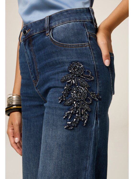 Oltre Oltre Jeans P408R008680N024 Blu Baggy Fit