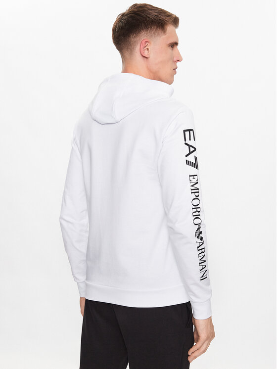 EA7 Emporio Armani EA7 Emporio Armani Džemperis ar kapuci 8NPM18 PJ05Z 1101 Balts Regular Fit