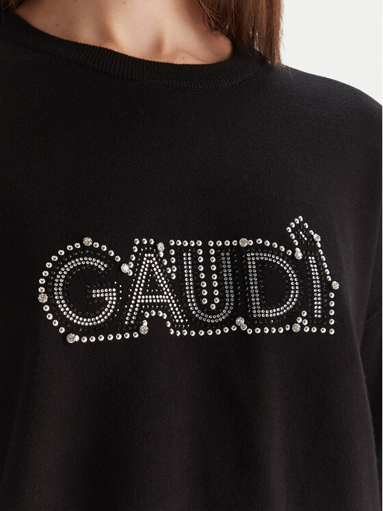 Gaudi Gaudi Pulover 521BD53023 Negru Regular Fit