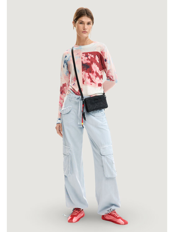 Desigual Desigual Πουλόβερ JERS_COPENHAGUE Ροζ Casual Fit
