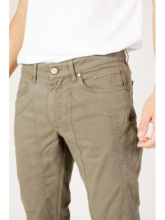 Jeckerson Jeckerson Pantalone da abito JOHN 5TASCHE TOPPA SLIM Verde Slim Fit