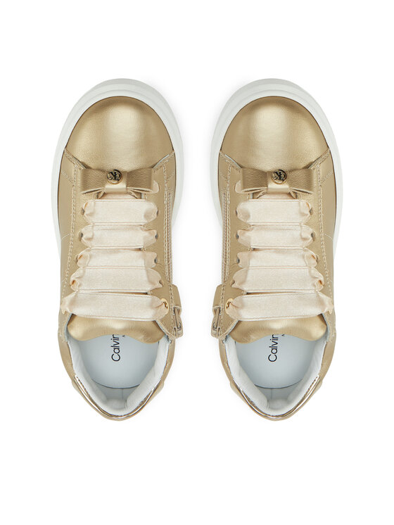Calvin Klein Jeans Calvin Klein Jeans Laisvalaikio batai Low Cut Lace-Up Sneaker V4A9-83046-1322 M Auksinė