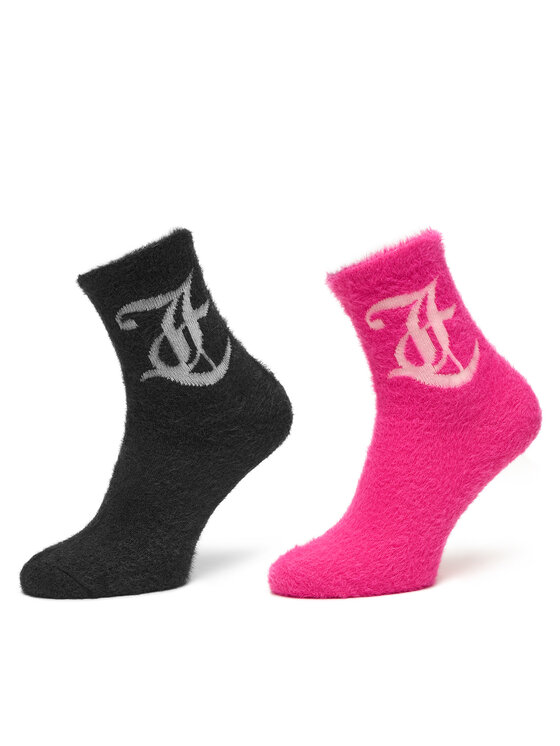 Juicy Couture Juicy Couture Set od 2 para ženskih visokih čarapa JCAXS225719 Šarena