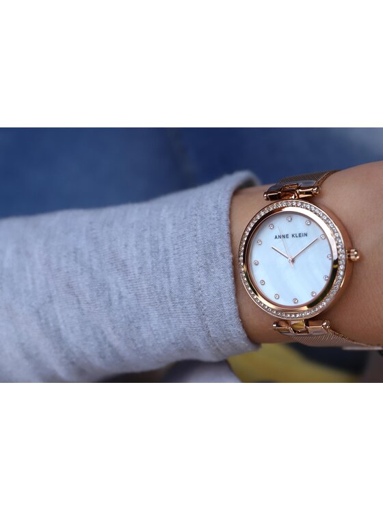Anne Klein Anne Klein Zegarek AK-2972MPRG Różowe złoto