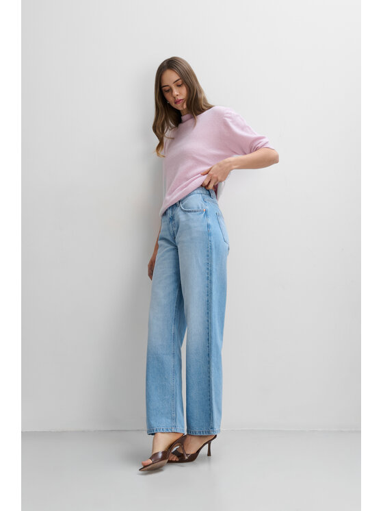Fobya Fobya Bluzka F2120 Różowy Basic Fit