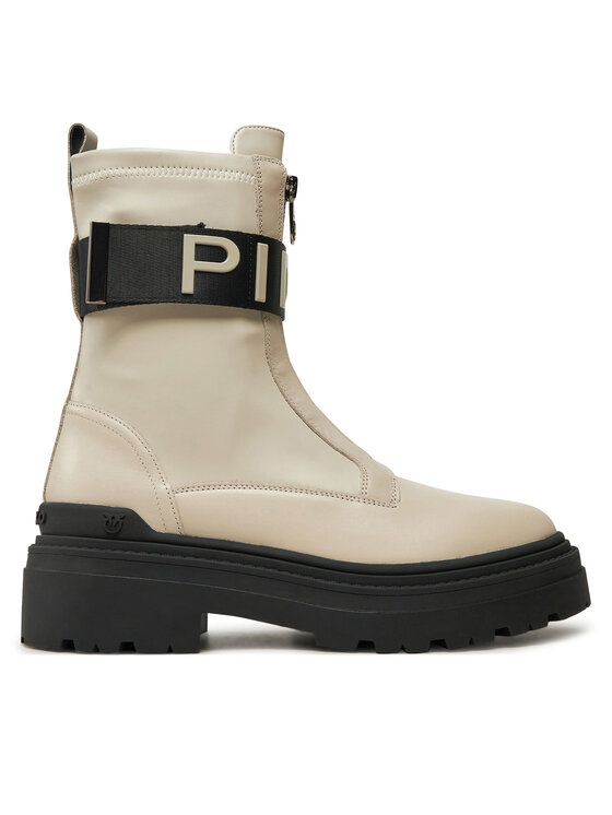 PINKO PINKO Polokozačky Mia 13 SD0219 P061 Écru