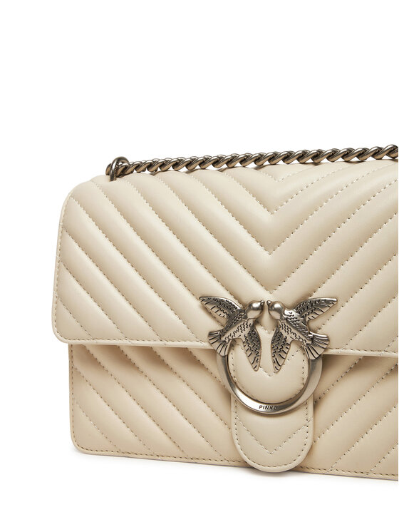 PINKO PINKO Rankinė Love One Classic Dc PE 24 PLTT 100941 A0GK Écru