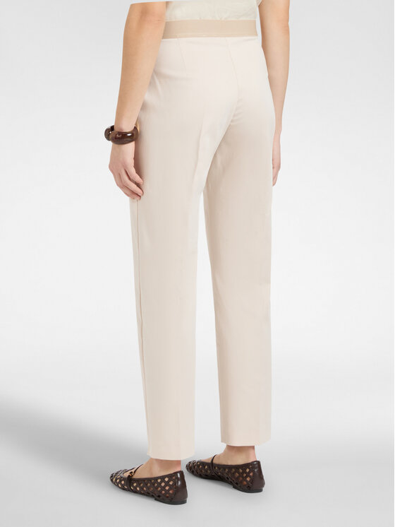 Elena Mirò Elena Mirò Spodnie materiałowe P010P000498N002 Kremowy Regular Fit