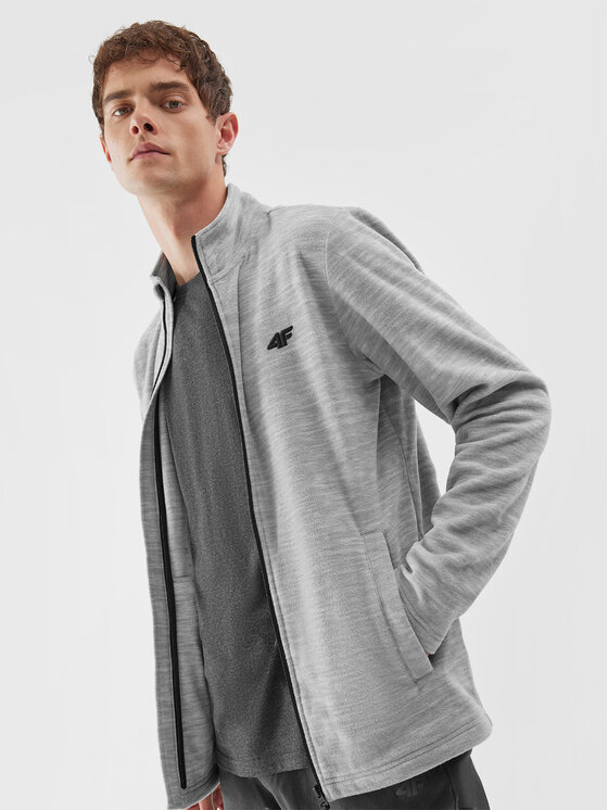 4F 4F Флісовий реглан 4FAW23TFLEM120 Сірий Regular Fit